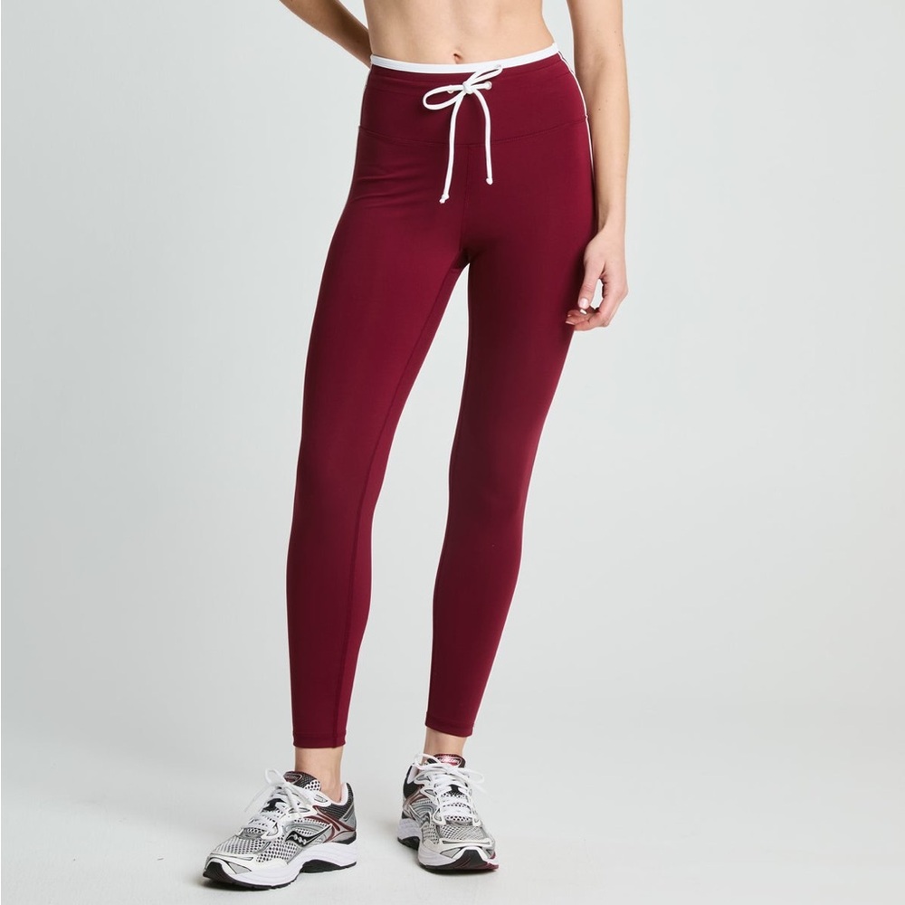 Year of Ours Sport Sprint Legging - Burgandy/Cream